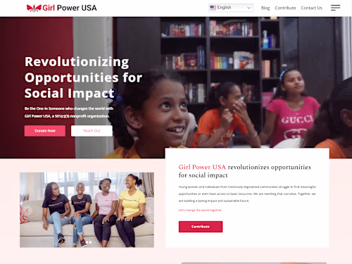 Web Design for Girl Power USA