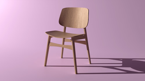 Wooden Chair 3D Model