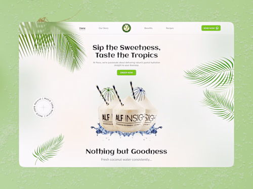 Nuco | Fresh Coconut | Landing page | Coconut Water | Ecommerce