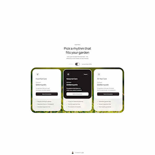 Pricing section