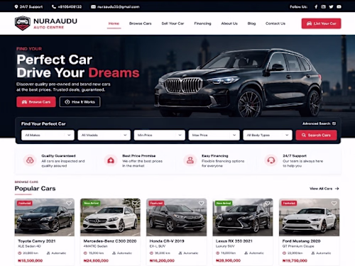 Modern Car Dealership Website Design & Development