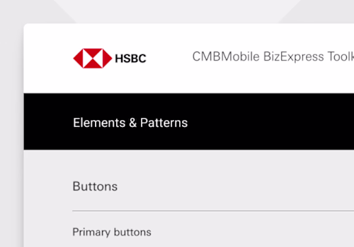 HSBC Mobile BizExpress UI Kit