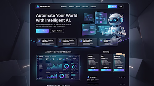 AetherFlow Premium AI Automation SaaS