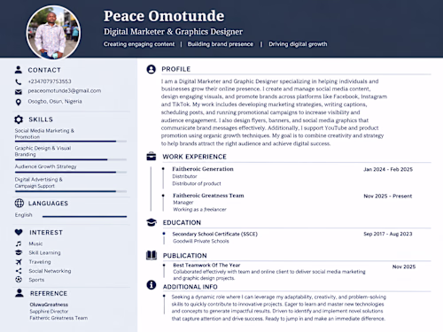 Professional CV & Resume Design

Designed