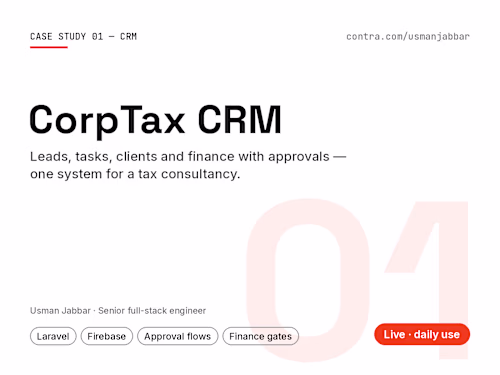 Custom Laravel CRM & Client Portal for Finance