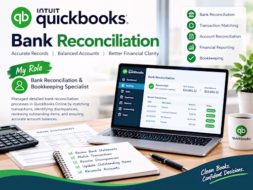 Managed detailed bank reconciliation processes