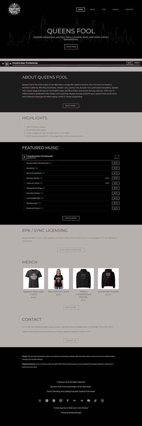 Queensfool Website Design.
I designed and