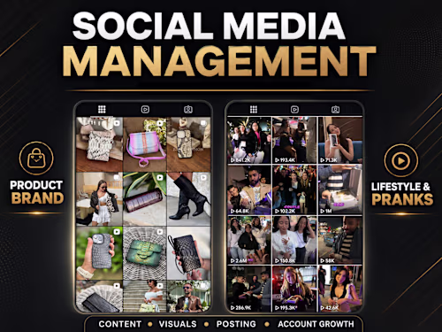 Selected social media management work