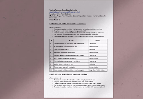 Direct Response UGC Ad Scripts 