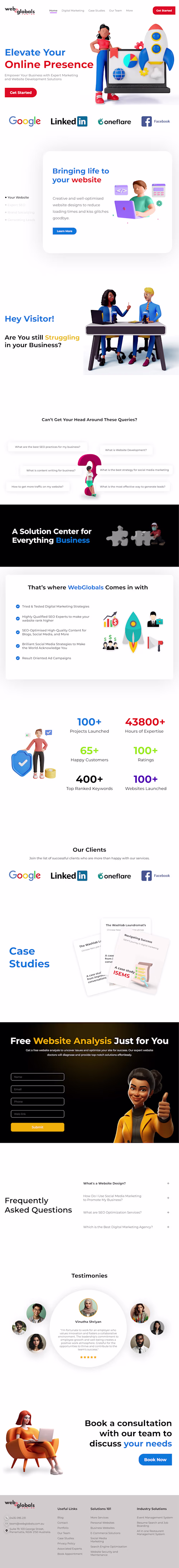 WebGlobals (SEO, Digital Marketing, Saas, Ads) website