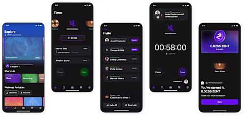Timer Feature for Meditation App with Crypto Rewards