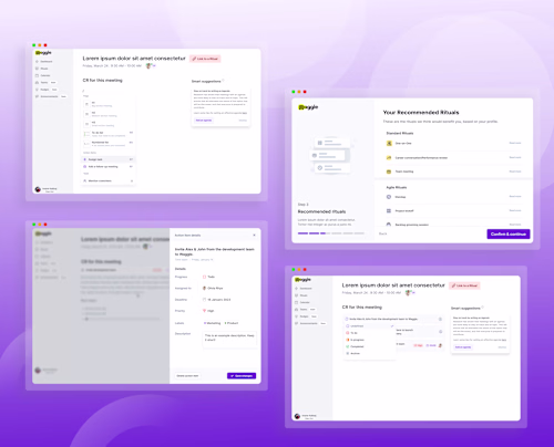 Waggle AI - Onboarding & task management UX/UI design 