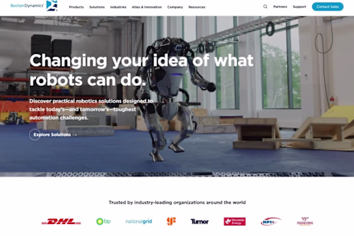 Website launch for leading robotics company, Boston Dynamics.
