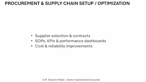 PROCUREMENT & SUPPLY CHAIN SETUP