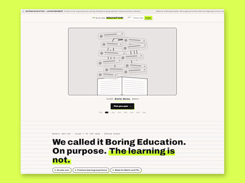 Boring Education: FSc Study Platform for Punjab Board
