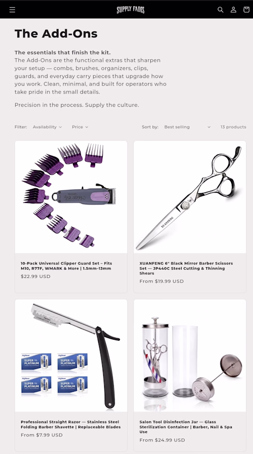 Recently redesigned a Shopify store