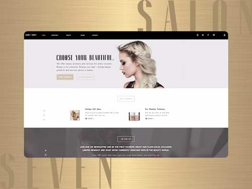 Salon 7 - Web Design