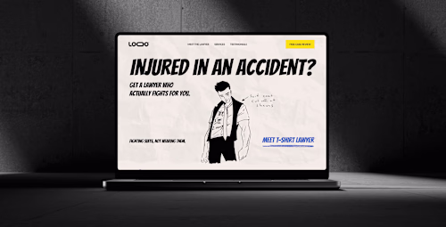 T-Shirt Lawyer: Law Firm Lead-Gen Landing Page