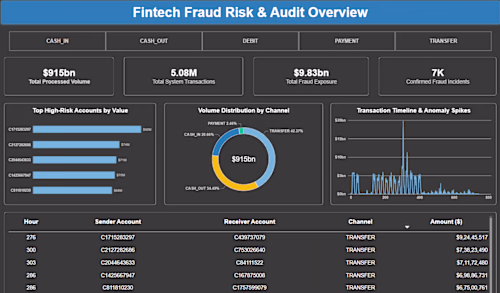 Fintech Fraud Audit & Anomaly Detection Dashboard