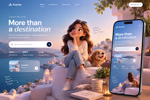 3D Interactive Animated Website | Responsive | UI/UX