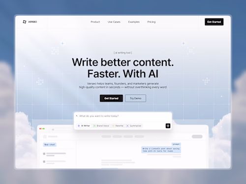 Verseo — AI Writing SaaS Website