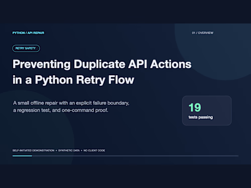 Preventing Duplicate API Actions in a Python Retry Flow
