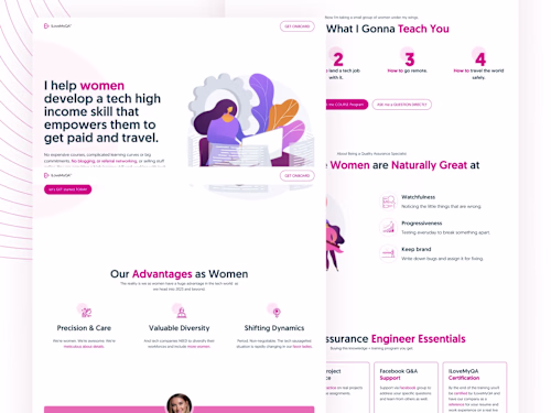 ILoveMyQA  - QA Mentor Landing Page