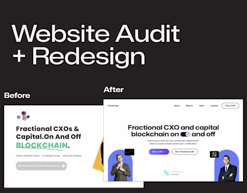 Fractional CXO | Design Audit & Redesign