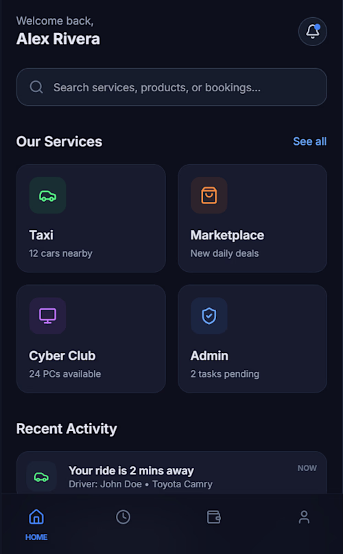 Multi-Service Dashboard App
