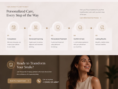 Website design for Luxe Dental