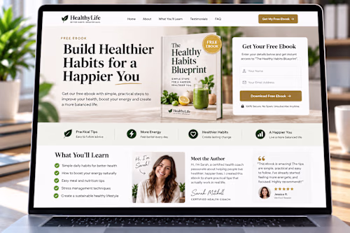 Ebook Landing Page — A