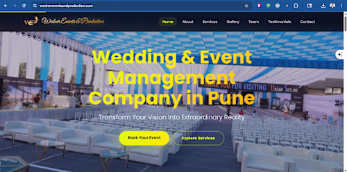 Wedner Events & Production Website
Wedner