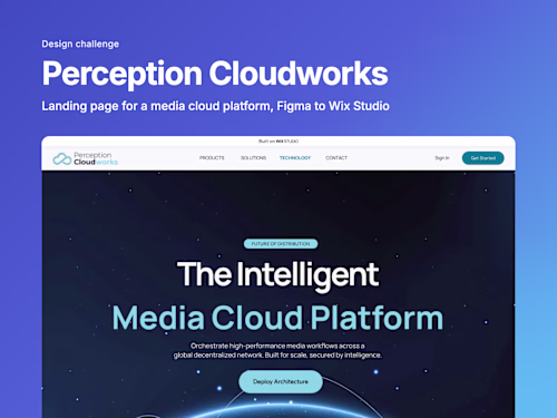 Perception Cloudworks: landing page design challenge