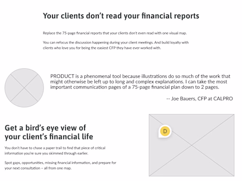 Page refresh for a B2B SaaS client in the fintech industry