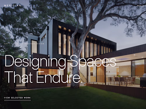 Meridian Studio - Architecture & interior design website