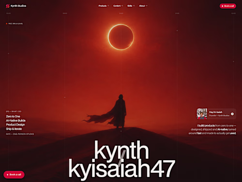 Kynth Studios — one-person studio, full production spine