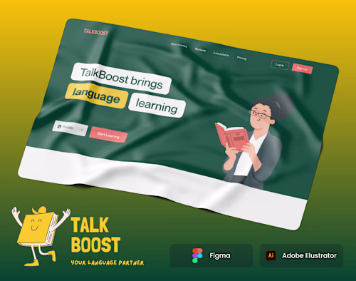Talk Boost Landing Page Design
