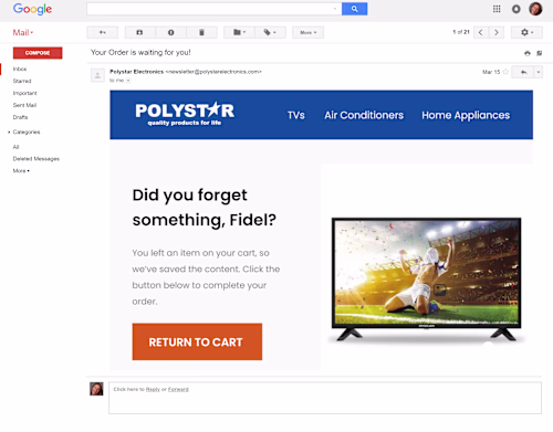 Polystar Electronics Email Design