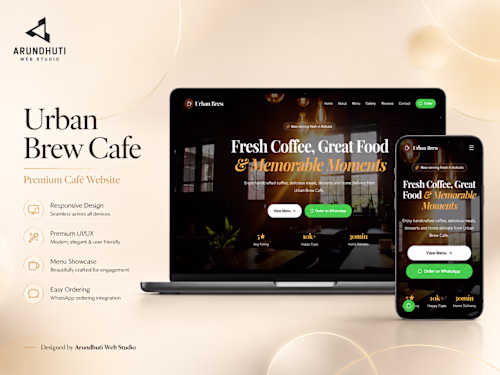 Custom Responsive Café & Restaurant Website