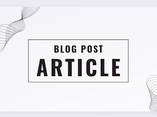 Blog Post Article 