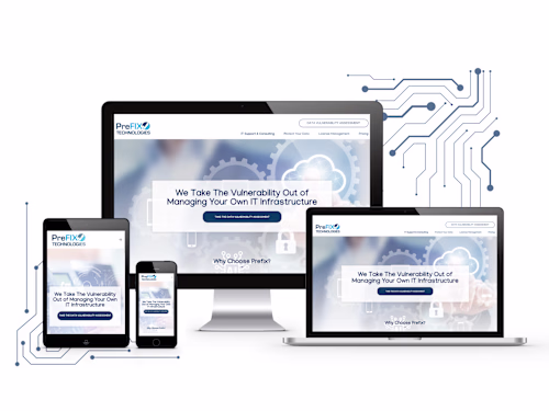 Website redesign for Prefix Technologies