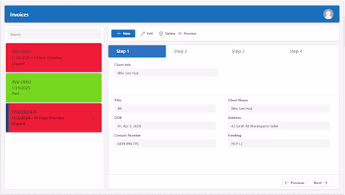 Client Management and Invoicing Power App Development