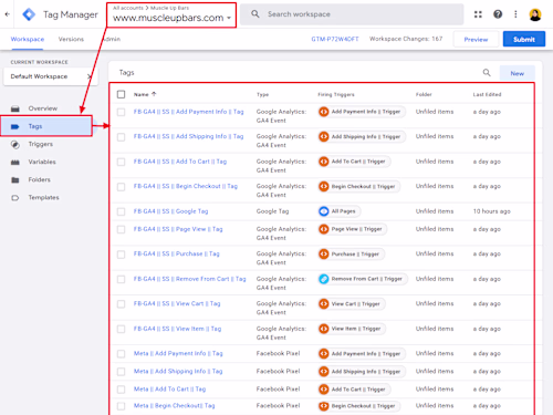 
Worked on Shopify tracking using