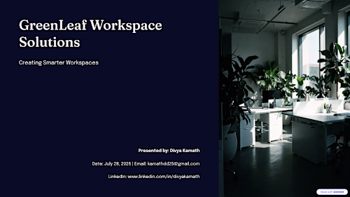 Executive Pitch Deck Design — GreenLeaf Workspace Solutions