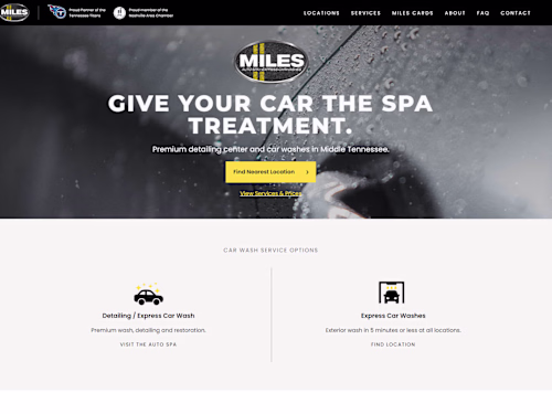 Miles Autospa - Website and e-commerce