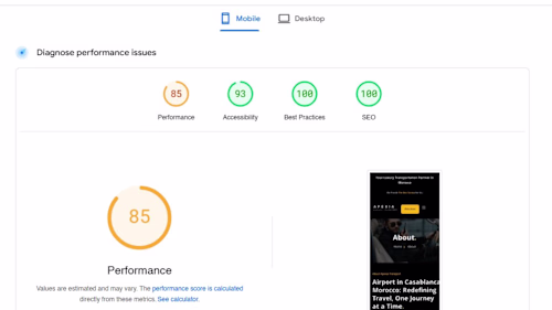 WORDPRESS SPEED OPTIMIZATION (MOBILE VIEW)