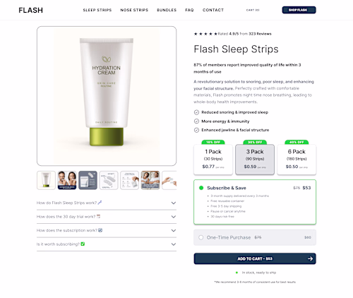 Landing Page Buying Section Build