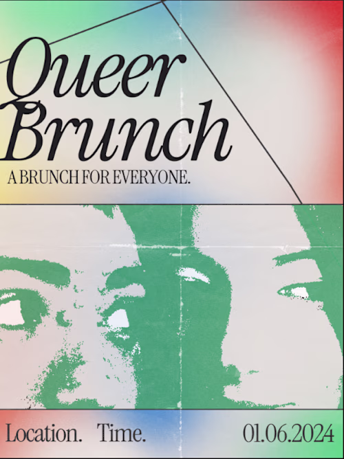 Poster design for Queer Brunch