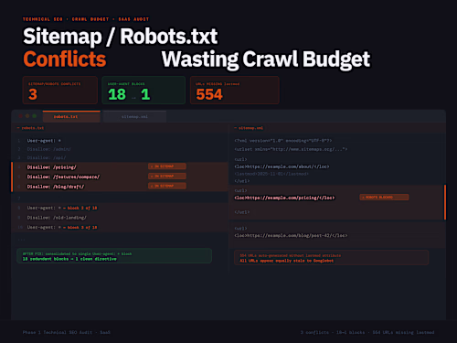 Sitemap/Robots.txt Conflicts Wasting Crawl Budget
