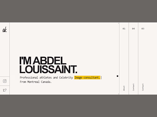 Abdel Louissaint, a fashion enthusiast Portfolio Website